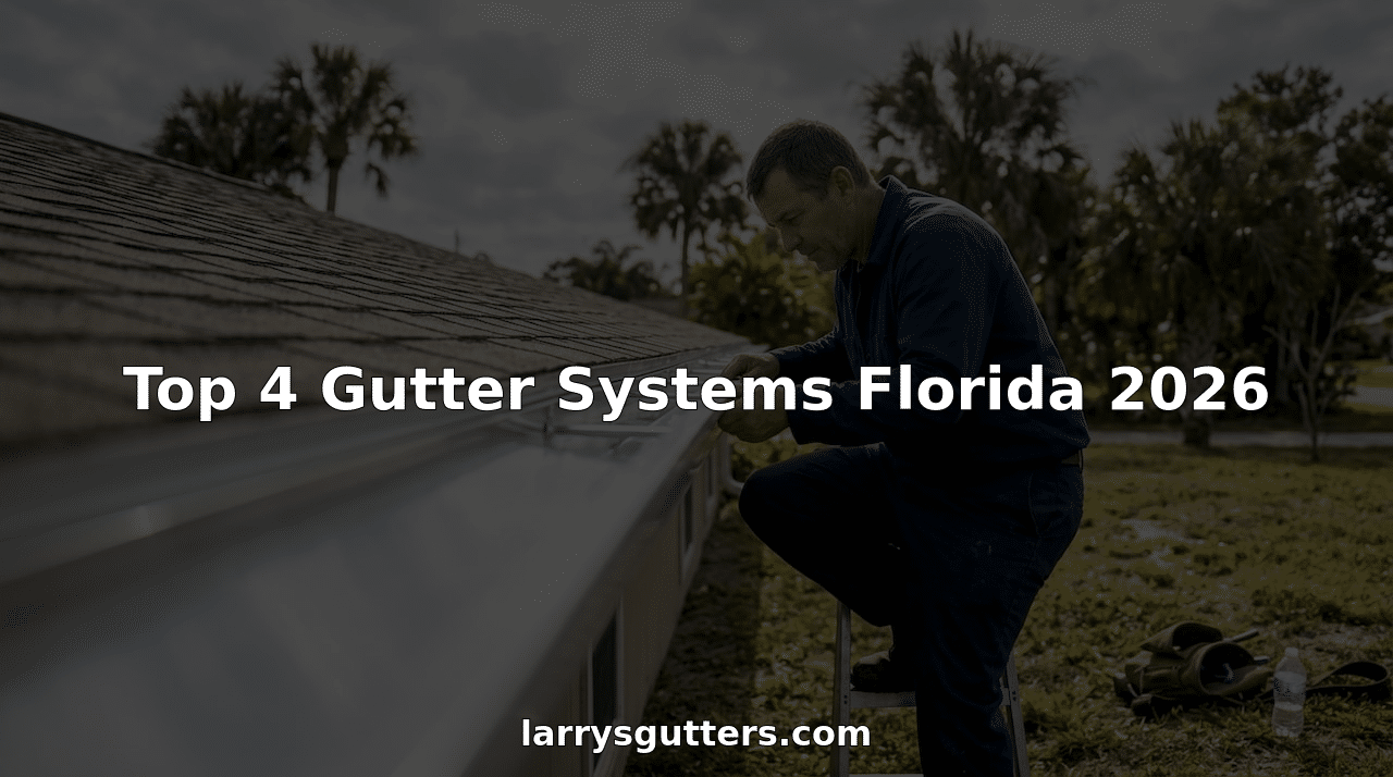 Gutter installer fitting seamless gutter on Florida home