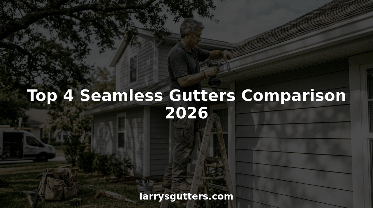 Installer fitting seamless gutter on home roof