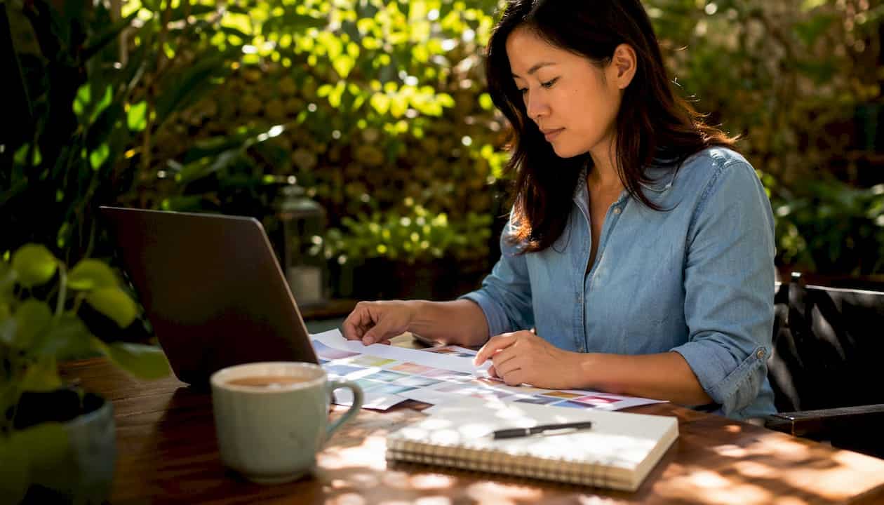 Person researching local SEO business listings