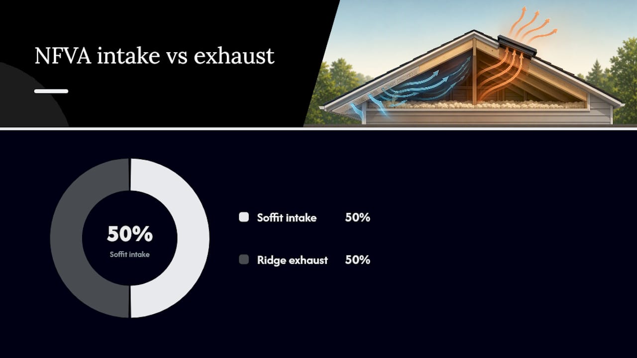 Diagram of soffit ventilation calculation