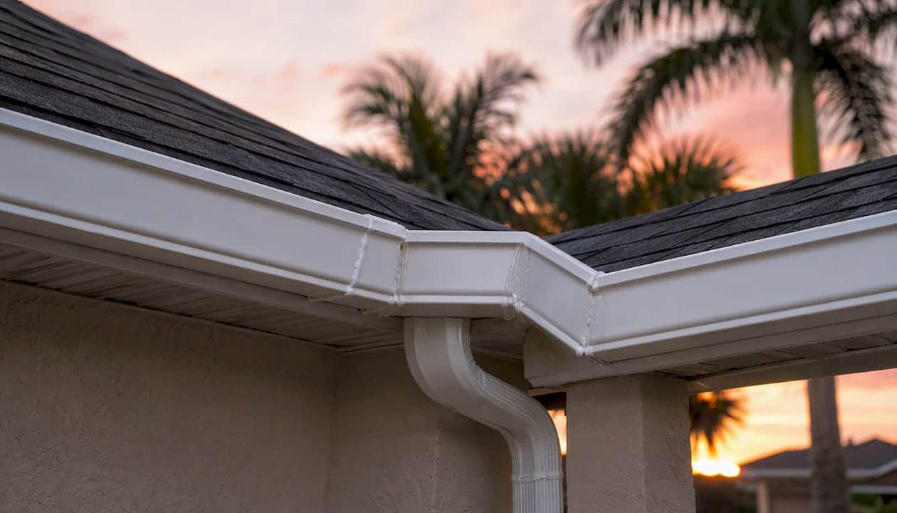 Detailed complex gutter corner and joints
