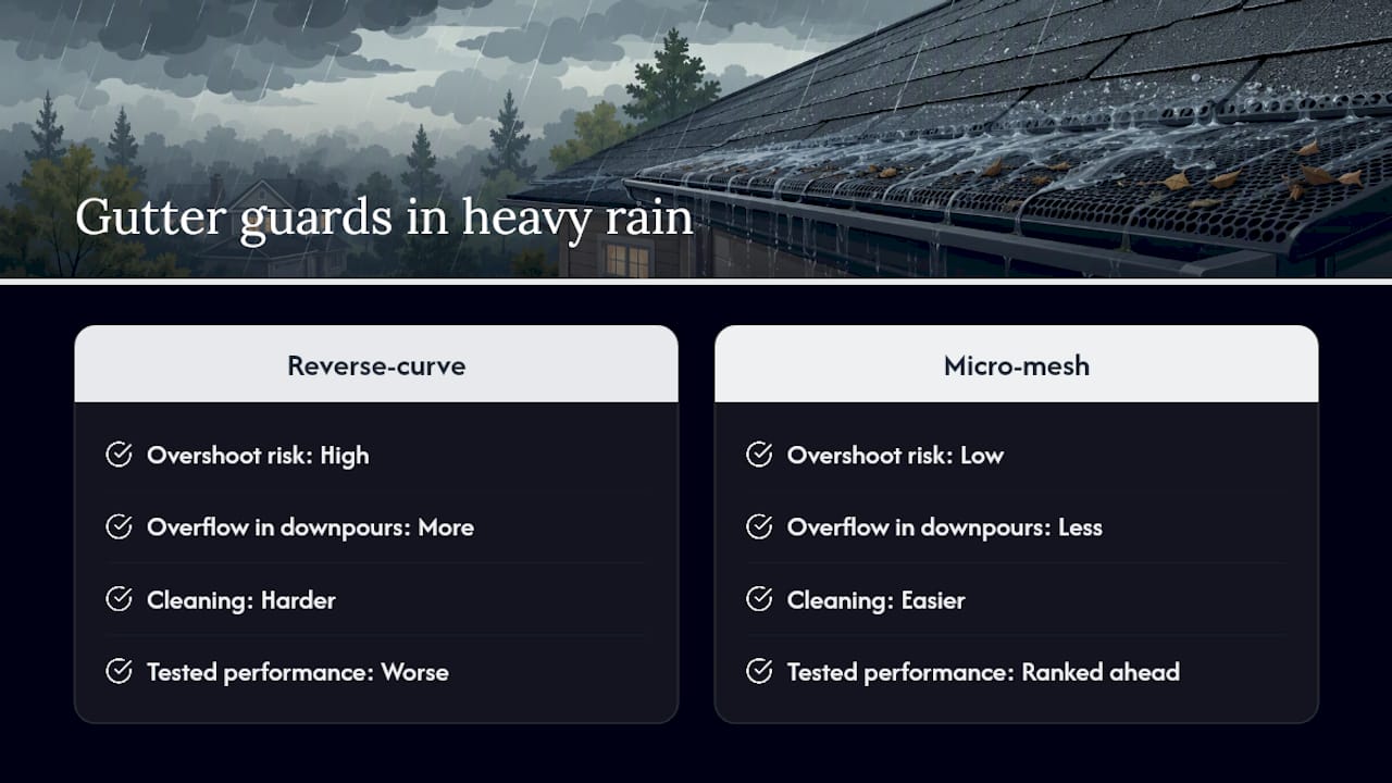 How Do Gutter Guards Behave in Heavy Rain? — overview diagram