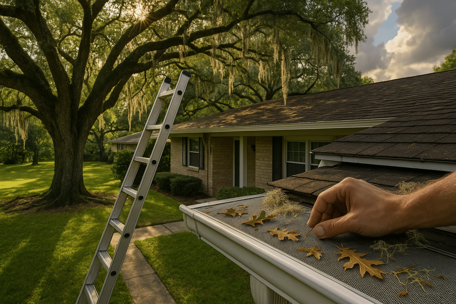 The Best Gutter Guards for Live Oak, Laurel Oak, and Spanish Moss in Central Florida
